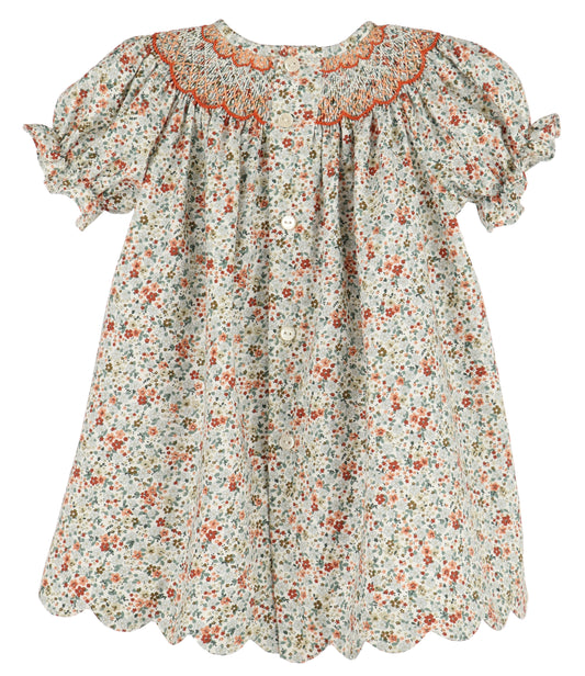 Autumn Glow Smock Bishop Dress