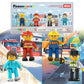 4pc City Builder Magnetic Action Figures