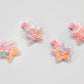 Shaker Hair Clip Set , Pink Stars