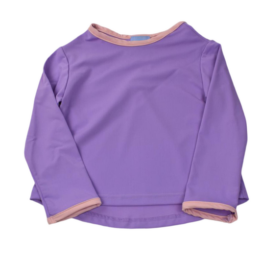 Purple Long Sleeve Top with Pink Trim