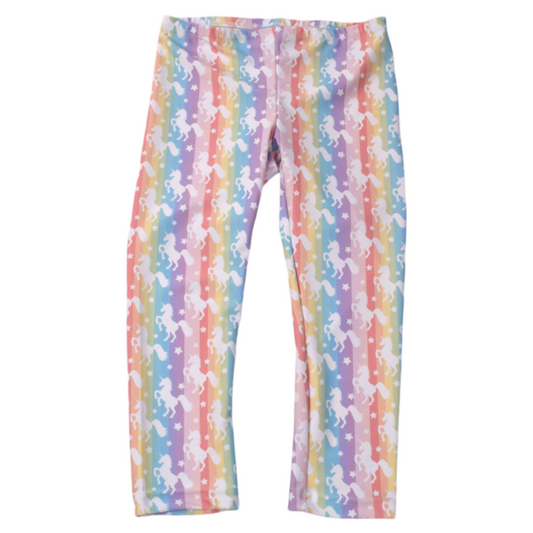 Unicorn Print Rainbow Color Leggings