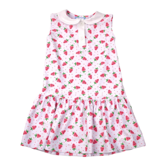 Athleisure Polo Dress, Strawberries