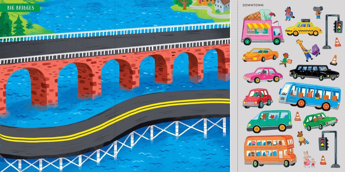 Cars, Trucks, & Big Rigs Sticker Book
