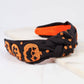 Jack o Lantern Beaded Headband, Black