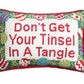 Tinsel Tangle Embroidered Pillow