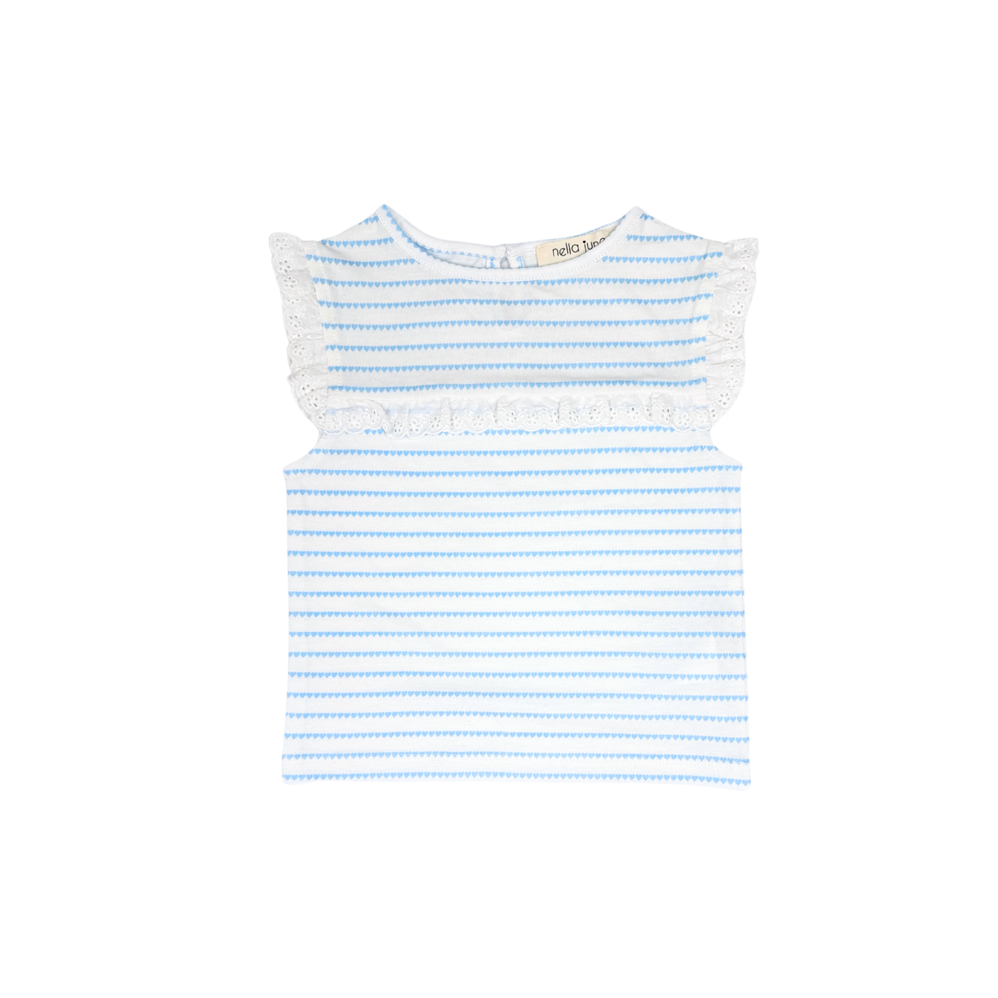 Eyelet Lace Tank, I Heart Stripes Blue