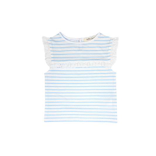 Eyelet Lace Tank, I Heart Stripes Blue