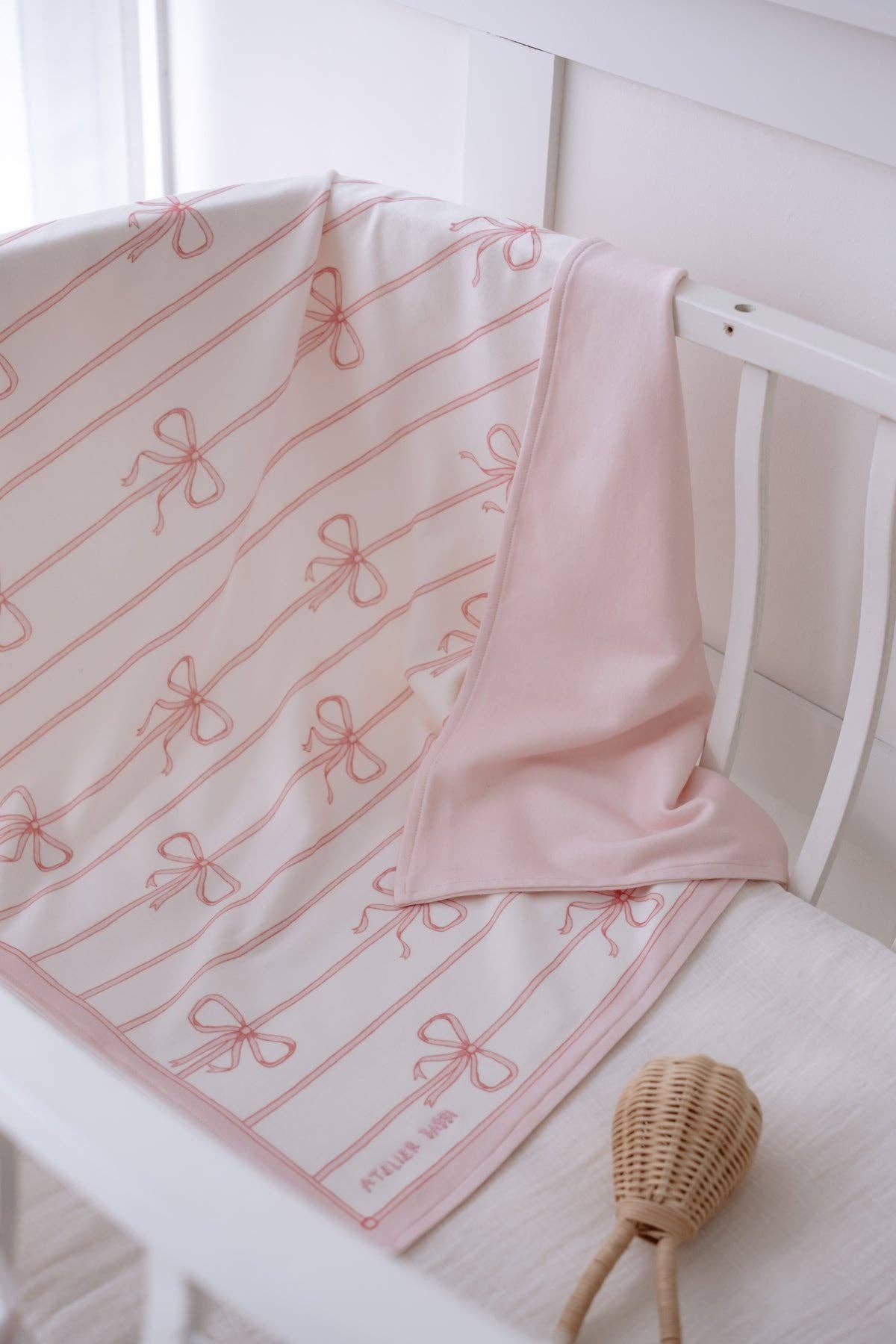 Double-Sided Blanket, Pink Ribbon