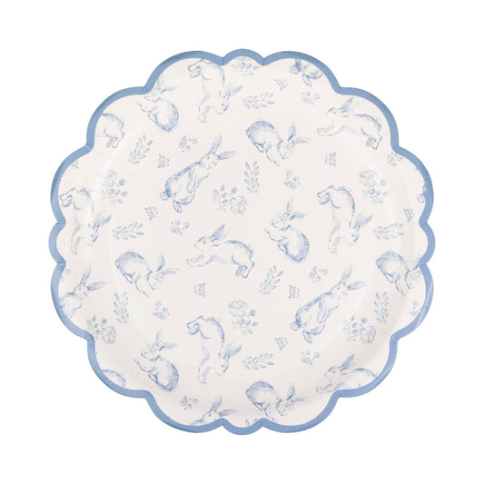 8" Bunny Toile Plates