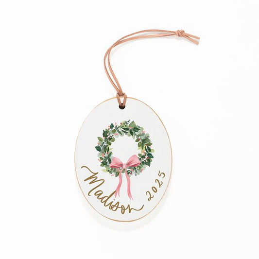 Ornament, Pink Wreath