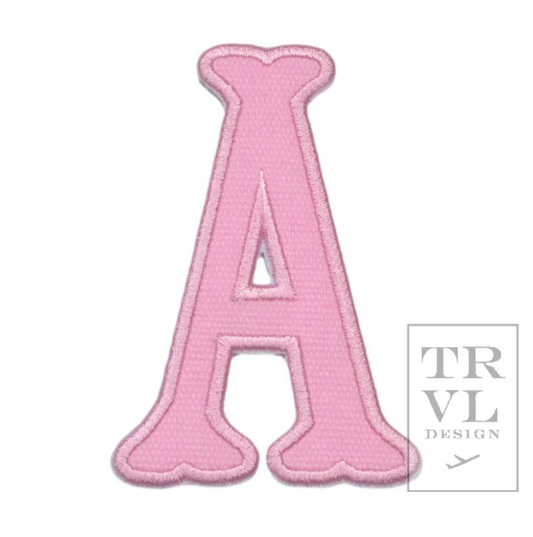 Applique Letters, Pink Canvas  (sold individually- only works with TRVL coated items)