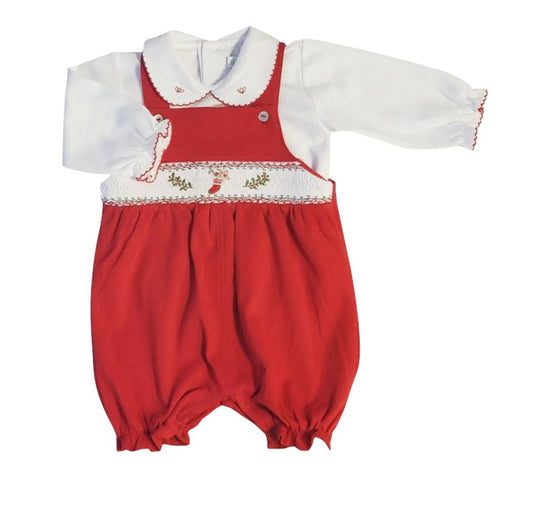 Girl Christmas Stocking Romper Set
