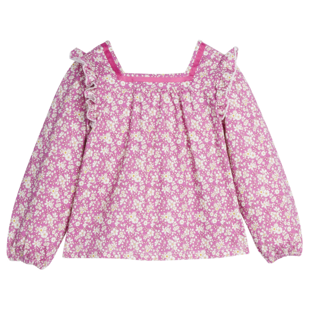 Adams Top - Roland Floral Fuscia