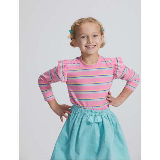 Sadie Top - Bubblegum Stripe