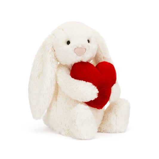 Bashful Red Love Heart Bunny Original