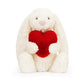 Bashful Red Love Heart Bunny Original