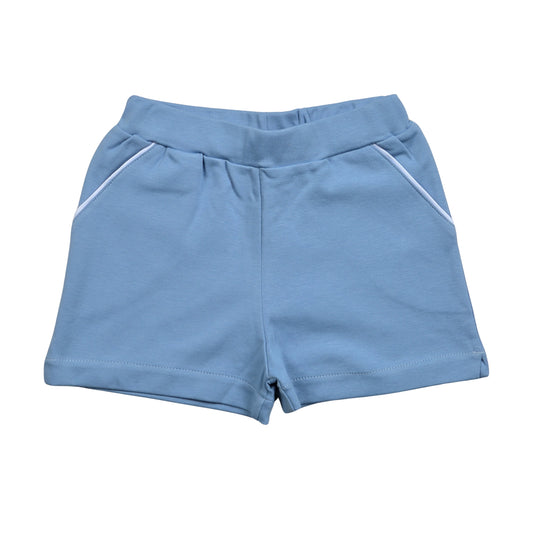 Blue Shorts with Light Blue Piping