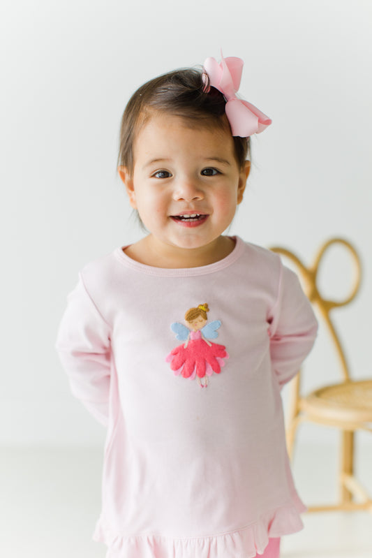 Long Sleeve Ruffle Swing Top, Fairy