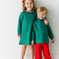 Quilted Pima Green Holiday Dress
