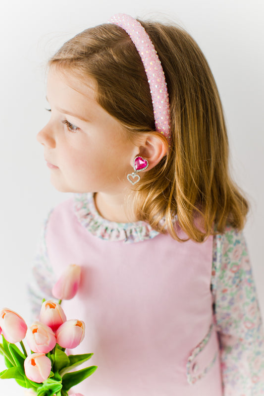 Boutique Heart Jewel Clip On Earrings