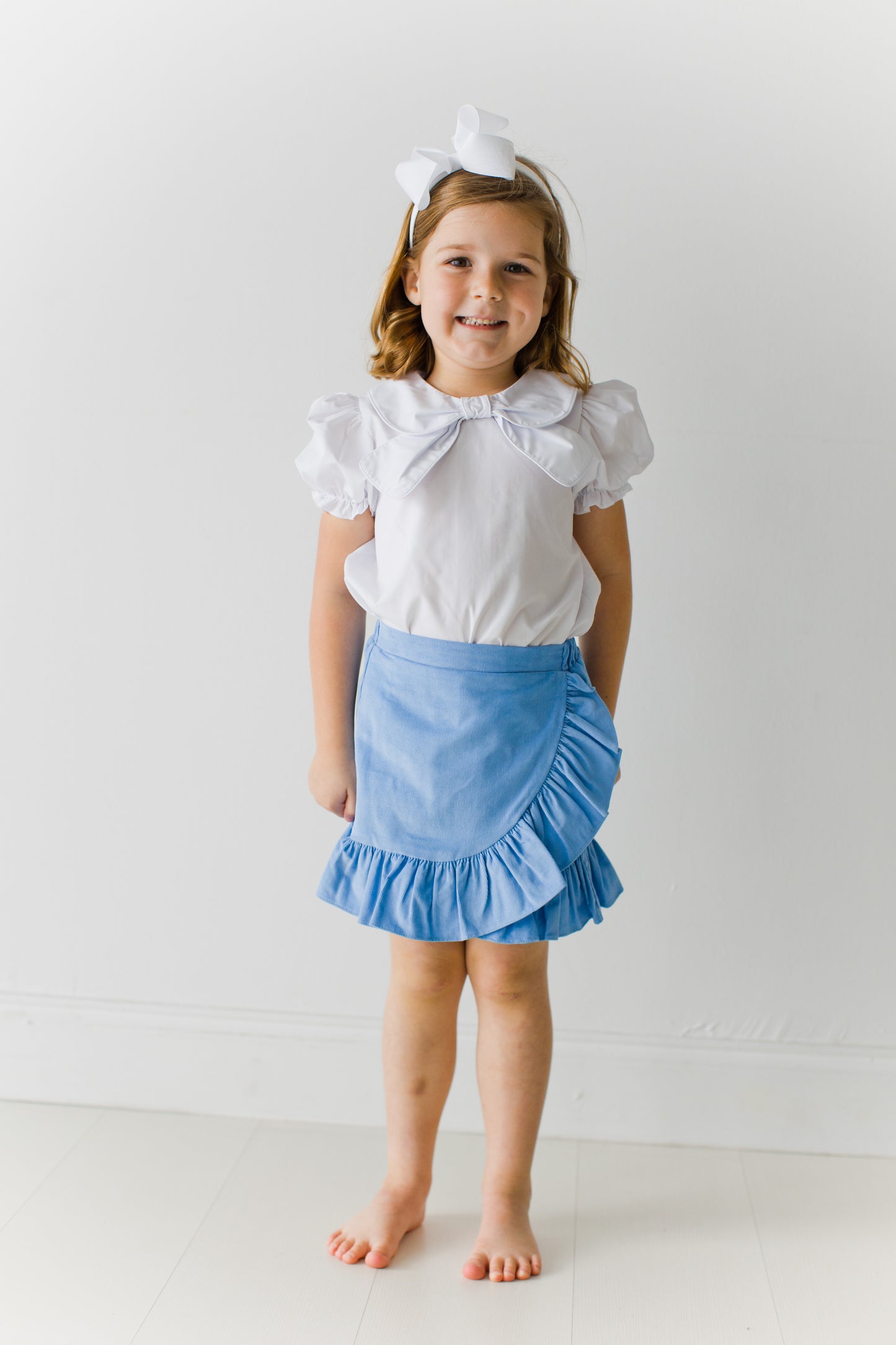 Pomeline Blouse, White Broadcloth