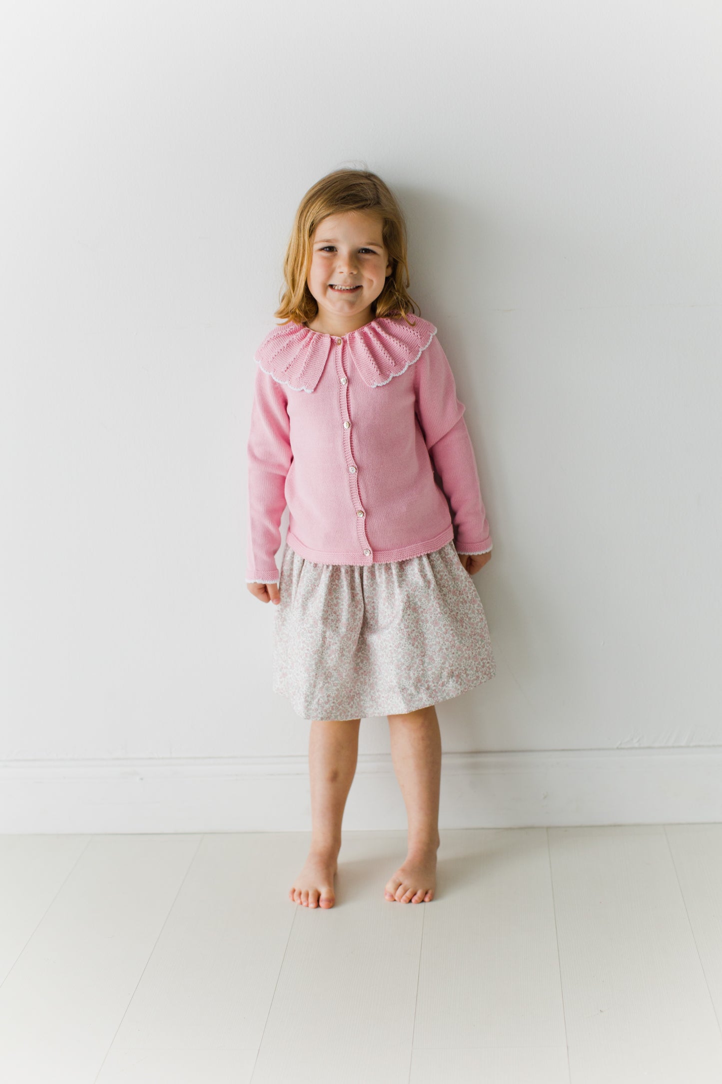 Ruffle Collar Cardigan