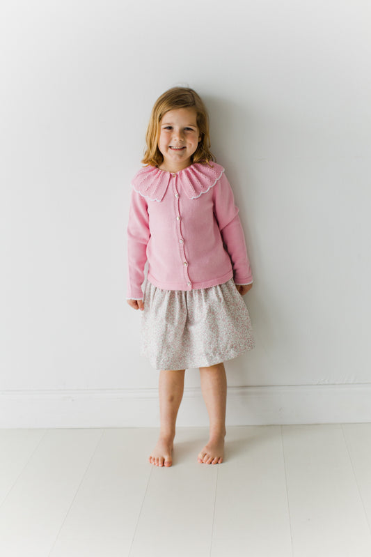 Ruffle Collar Cardigan