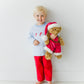 Long Sleeve Applique Striped T-Shirt, Candy Canes