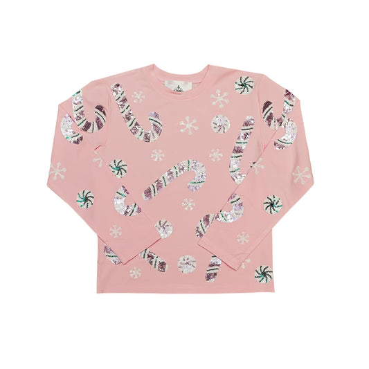 Candy Cane Long Sleeve Top