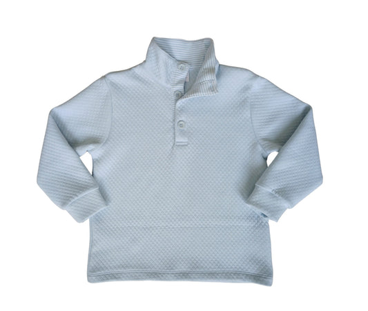 Blue Quilted Pullover