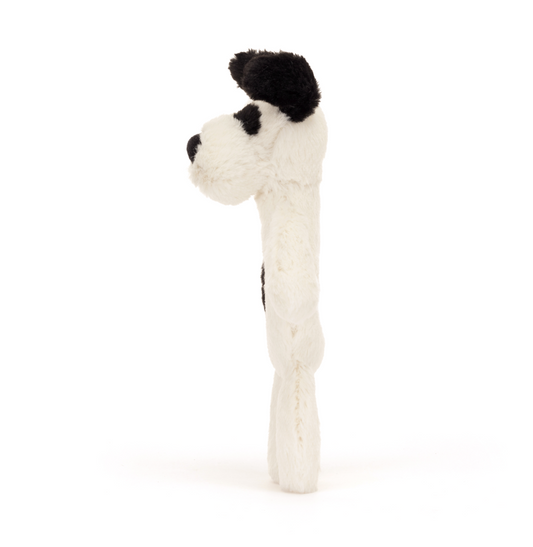 Bashful Black & Cream Puppy Ring Rattle 2024