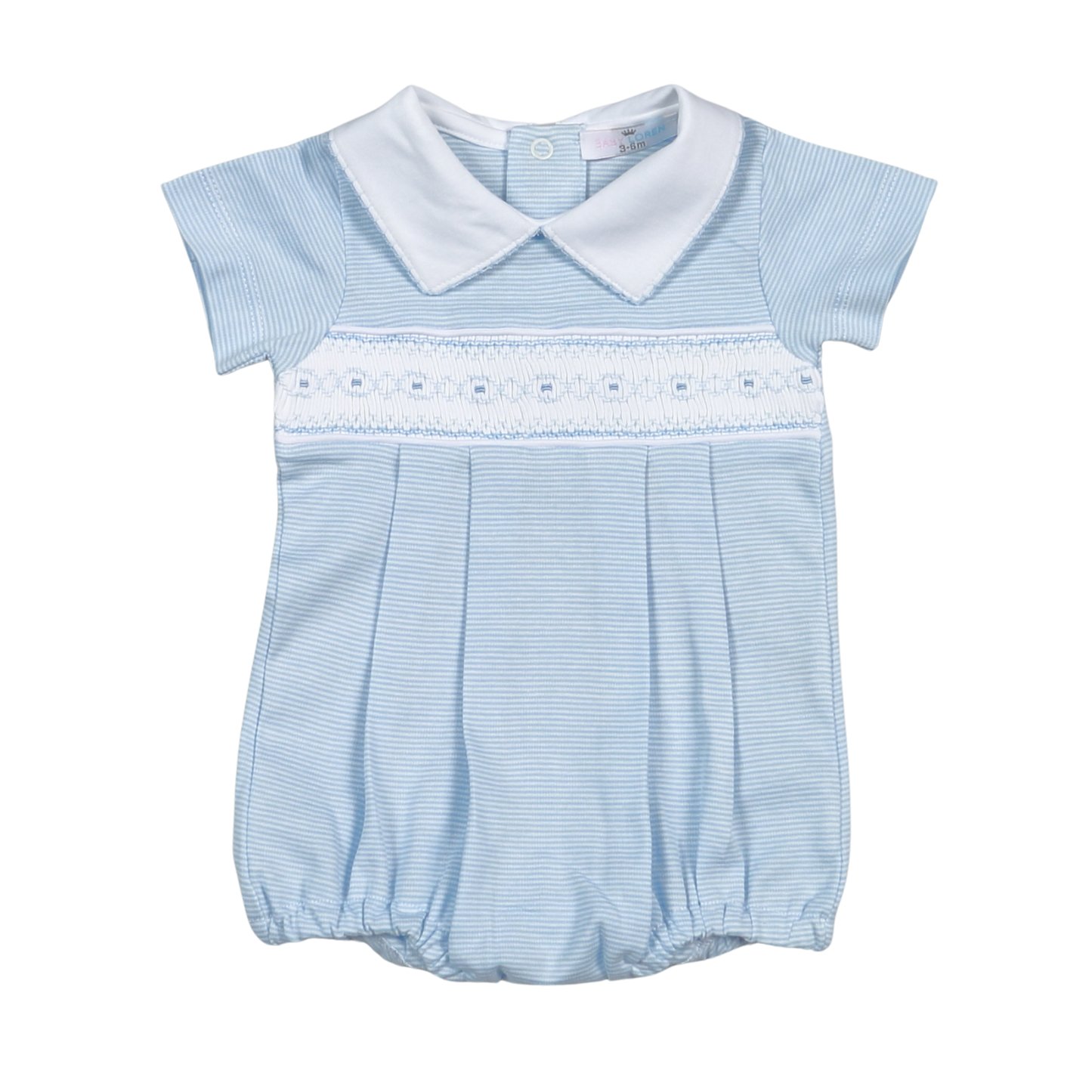 Short Sleeve Tim Blue Stripes Bubble
