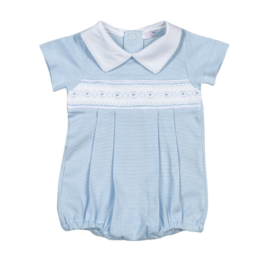 Short Sleeve Tim Blue Stripes Bubble