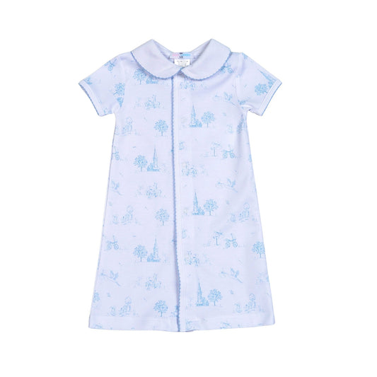 Baby Toile Pima Baby Gown
