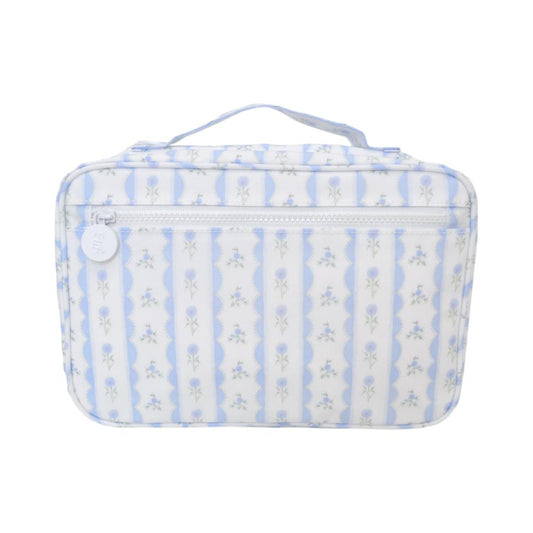 Bundle Up2 Hanging Toiletry Bag, Ribbon Floral Blue