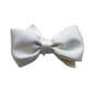 Beige Big Satin Snap Clip Bow