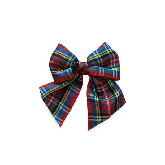 Tartan Sailor Bow, Red