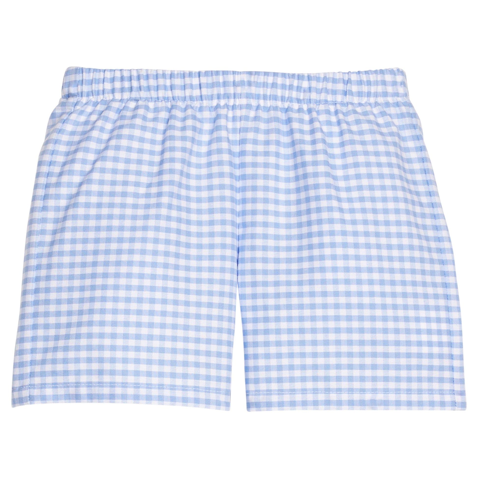 Little English traditional children's clothing. Blue Mayfair Gingham shorts for little boys