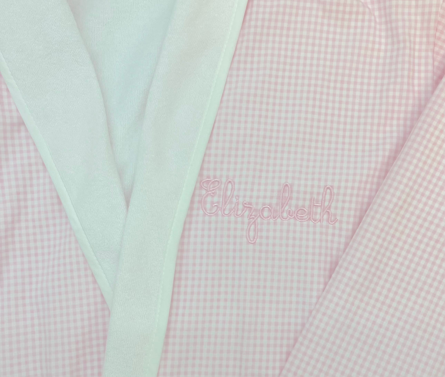 Bath Robe, Pink Gingham