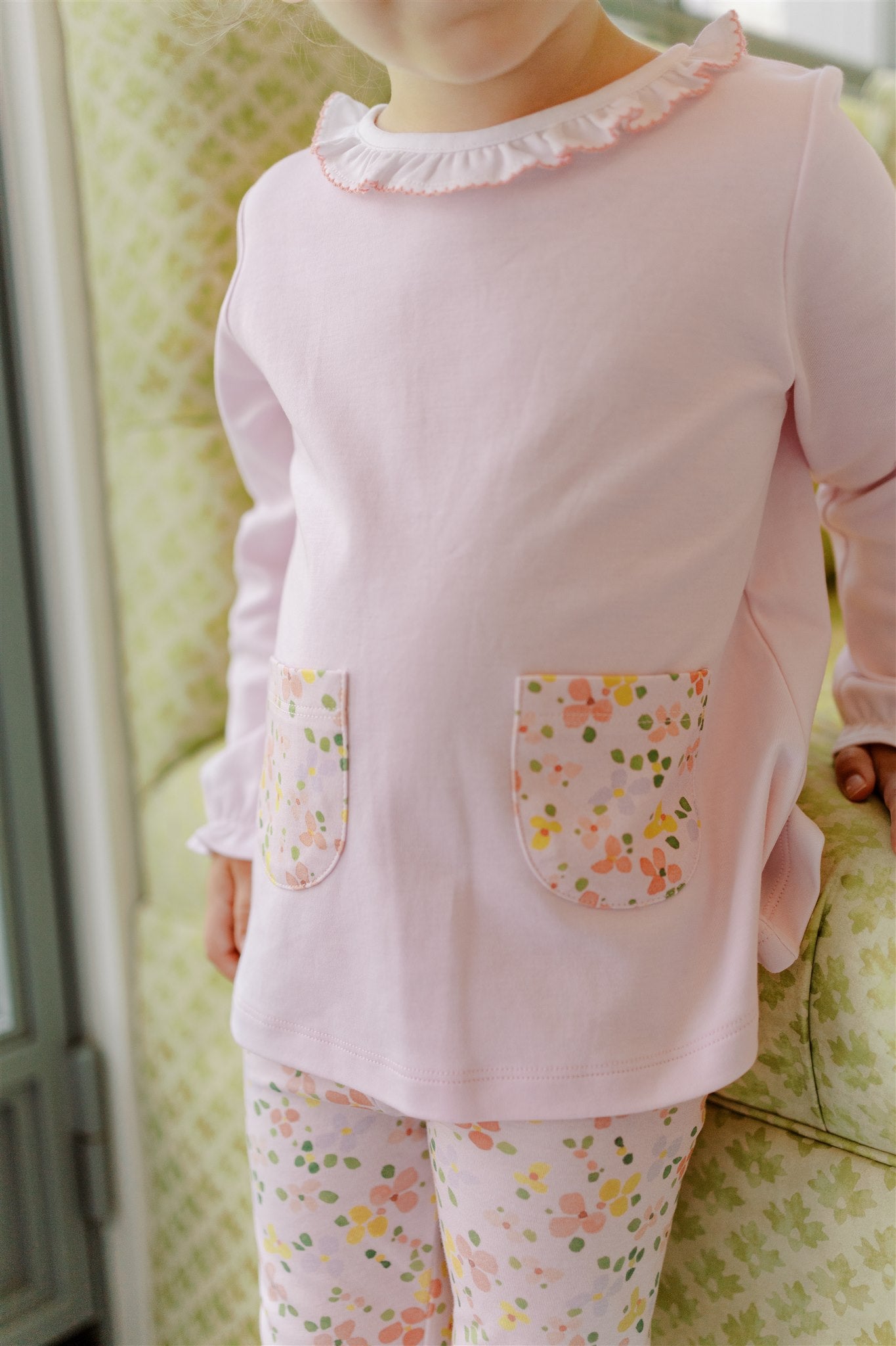 Betty Pink Floral Long Sleeve Tunic & Leggings Set