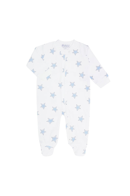 Blue Stars Zipper Footie