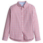 Little English classic button down for boys. Red, white, & light blue plaid button down shirt for Fall. Back to school outfit.
