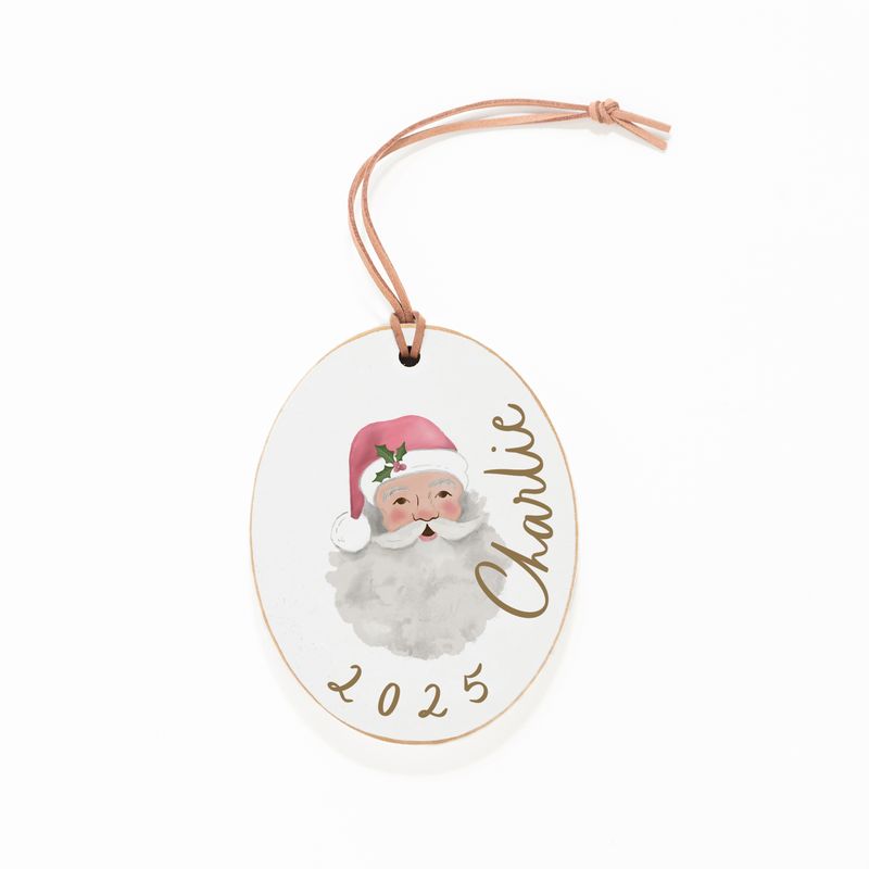 Ornament, Pink Santa