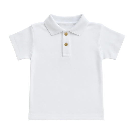 Short Sleeve Polo Shirt, White