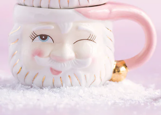 Papa Noel Mug, Pink