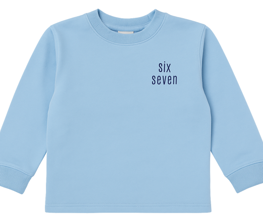Boy's "Six Seven" Sky Blue Sweatshirt