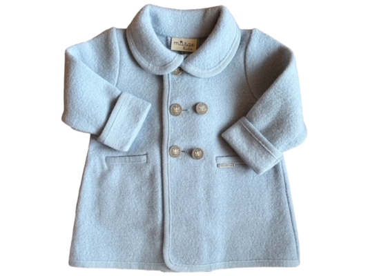 Light Blue Unisex Double Breasted Coat