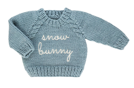Snow Bunny Surf Blue Crew Neck Sweater