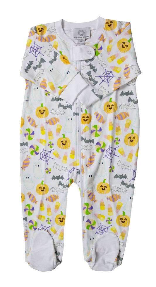 Candy Corn Footed Zipper PJ
