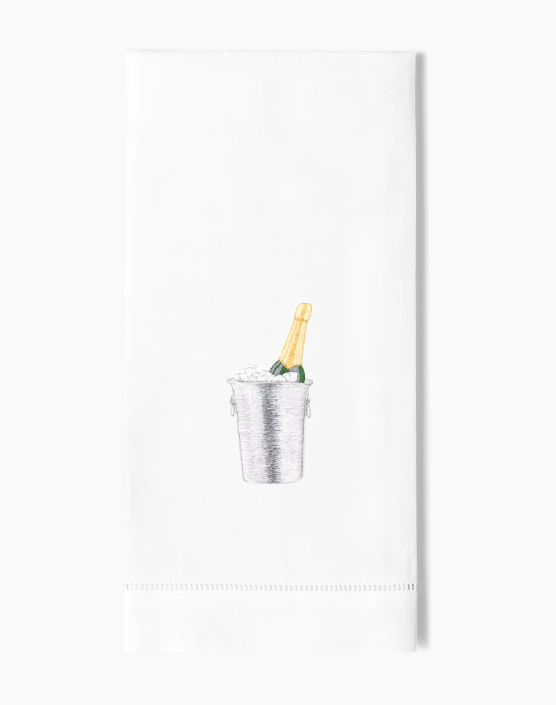 Hand Towel with Champagne On Ice